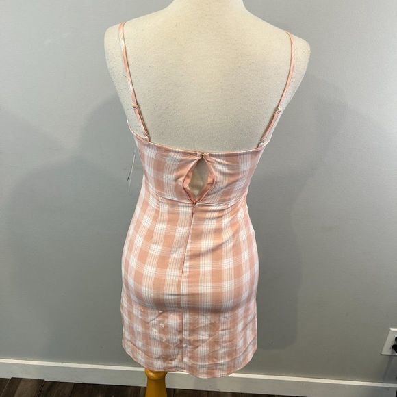 NWT BP Pink Plaid Spaghetti‎ Strap Mini Dress (XXS) - Picture 4 of 7